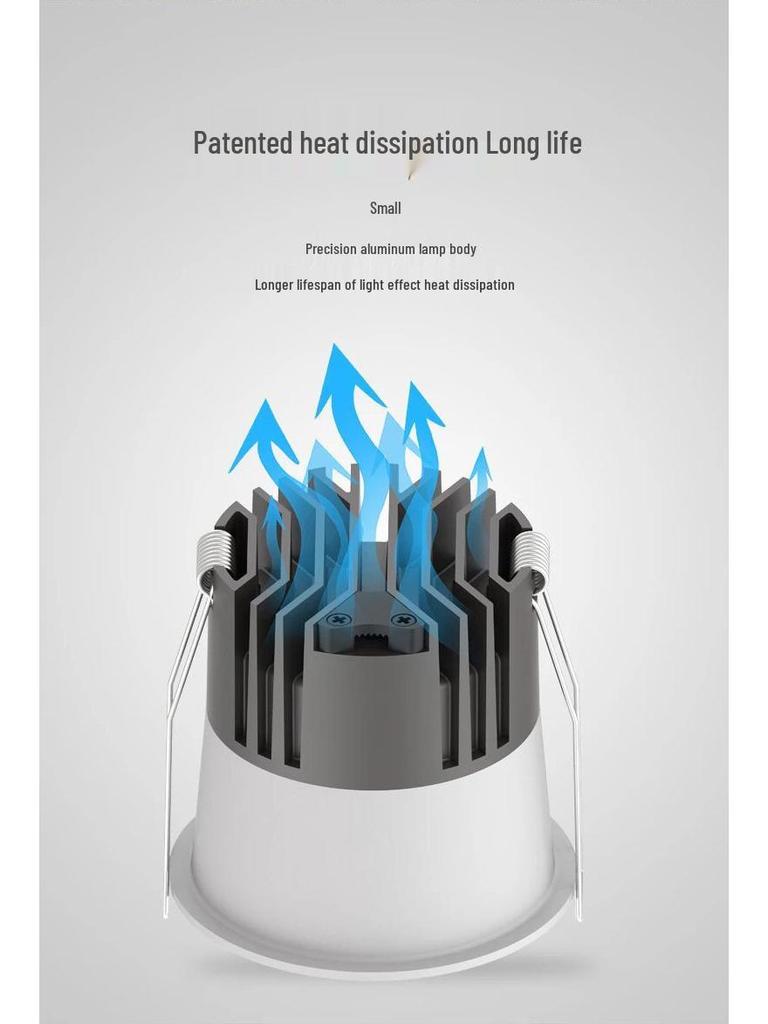 Anti-Glare Recessed LED Downlight: Spotlight & Wall Washer for Living Room Ceilings