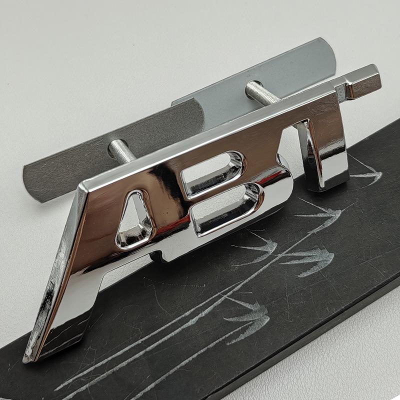 3D Metal Chrome Black Logo ABT Emblem Car Front Grille Badge Sticker