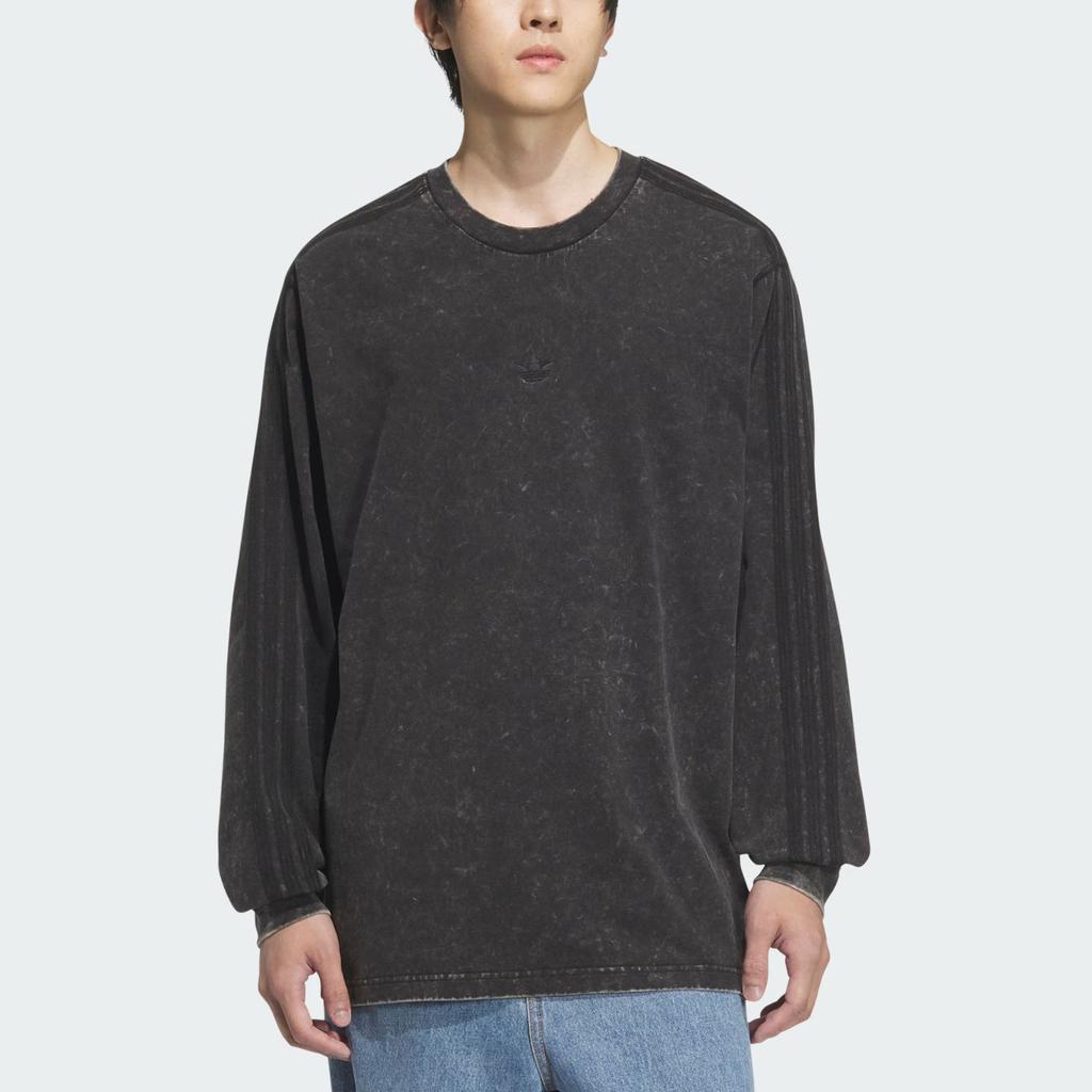 Adidas Originals WASHEDLONG SLEEVE TOP T Shirt Men's Black KA2316-