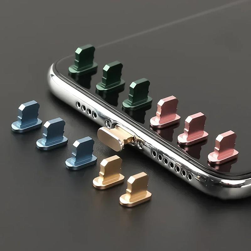 2-10 шт. Пылезащитная заглушка из алюминиевого сплава для IPhone 14 13 12 11 Pro Max 8 Plus IPad AirPods Apple Series Lightning 8-контактная заглушка порта