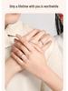 New S925 Sterling Silver Couple Rings - Light Luxury, Adjustable, Perfect Christmas Gift