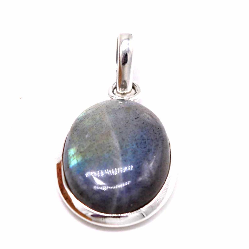 Labradorite Sterling Silver Pendant Oval Gemstone Pendant, Labradorite Jewelry, Gift for Women, Anniversary Gift