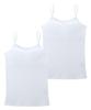Cotton Soft Padded Camisole Undershirts of Size 150 Children's 100% (Set 2) (Girls) White,