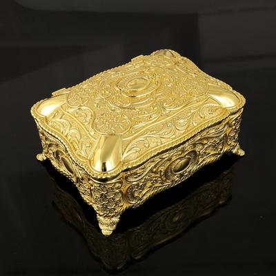 Креативная европейская металлическая квадратная шкатулка для украшений в виде ракушек и цветов, высококачественная подарочная коробка для дня рождения или свадьбы, шкатулка для хранения.