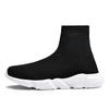 Brand Unisex Socks Shoes Breathable High-top Women Shoes Flats Fashion Sneakers Stretch Fabric Casual Slip-On Ladies Shoes 36-46
