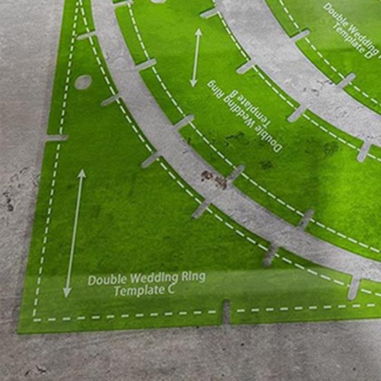 Reusable Quilting Templates Set Double Wedding Ring Quilt Templates Multifunctional Quilting Gauge