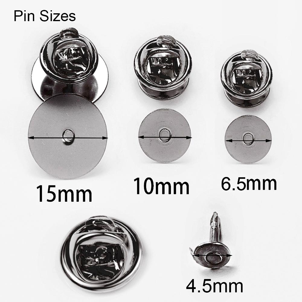 50Sets Pins Caps Button Butterfly Clasp Pin Back Squeeze Badge Holder Brooch Clutch Nail Tie Stoppers for DIY Jewelry Findings