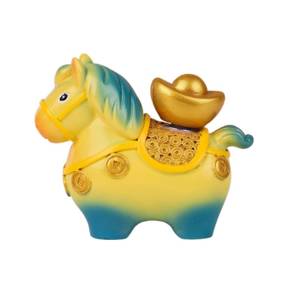Handcrafted Zodiac Horse Ornaments Rotatable Zodiac Horse Figurines Chinese New Year