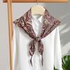 Korean triangle scarf fart curtain women stacked wearing high-end silk scarves, new waist scarves with jeans, accessories, waist accessories