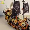 Moc Medieval Pirate Vikinged Ship Ocean Adventure Navigation Boat Building Blocks Education Kid Bricks Toy For Adult