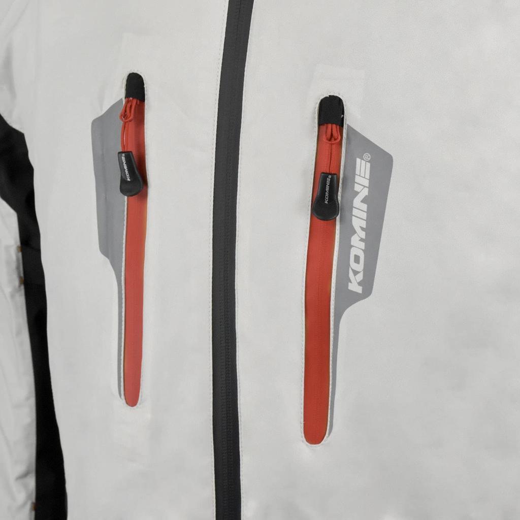 Мотоциклетная куртка Komine Stretchable WP Over Jacket Light WM JK-620 Pop-up Серый/Черный