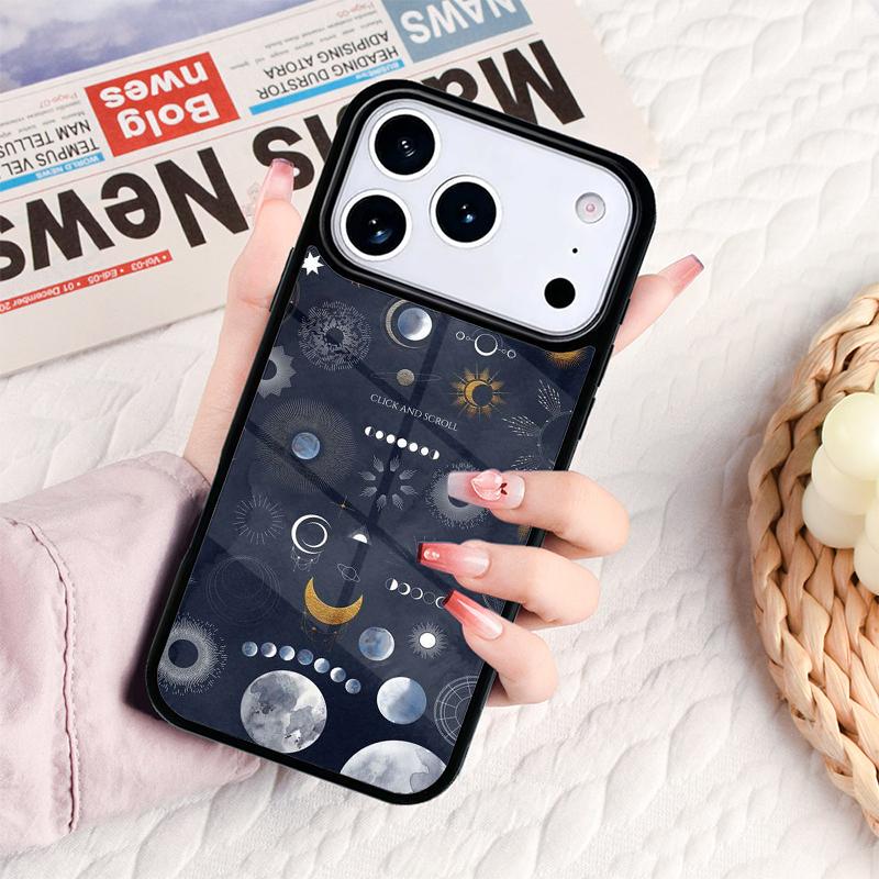 Чехол для телефона 'Космическая Планета Звезды Луна' для IPhone 17 16e 15 14 13 12 11 Pro Max Air Mini Мягкий Защитный Чехол