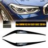 Front Headlight Eyebrows for BMW X4 X3 G01 G02 2018 Eyelids Lids Cover Sticker Trim Body Kit Car Accessories