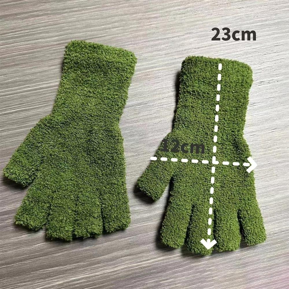 Женские Митенки для Девочек Утепленные Зимние Теплые Перчатки Защищающие от Холода Перчатки без Пальцев