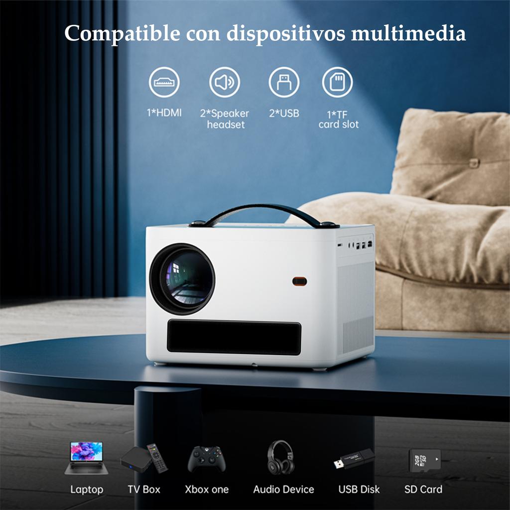 Проектор для смартфона, родной, 1080P, Android, Wi-Fi, 4k, профессиональное видео, Smart TV, домашний кинотеатр, светодиодный 3D HD, Bluetooth
