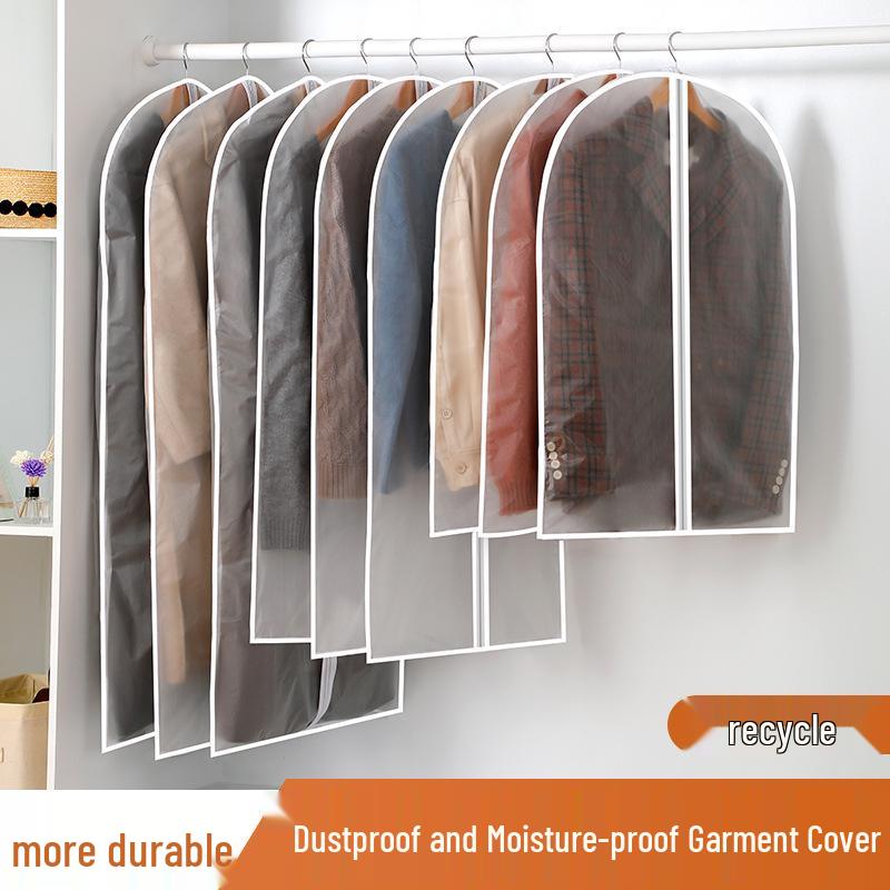 PEVA Clothes Dust Cover: Suit, Coat, and Jacket Storage Bag for Wardrobe and Travel
