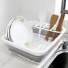 Collapsible Dish Rack for Drying Dishes - Space-Saving and Foldable Design with Versatile Removable Components - Dinnerware Storage Organizer