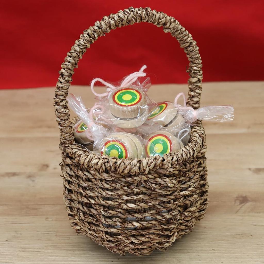 Mini Mini Traditional Japanese Wooden Toy Yo-Yos (Set of 10) for Commercial Use