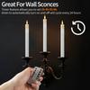 Rechargeable Taper Candles with Remote & 24Pcs Plastic Lamp Head Flickering Flameless Dripping Wax Window Candlesticks Home Deco