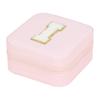 1PC Personalized Portable Jewelry Box for Women Girls Jewelry Case Small Jewelry Storage Pink Initial Letter