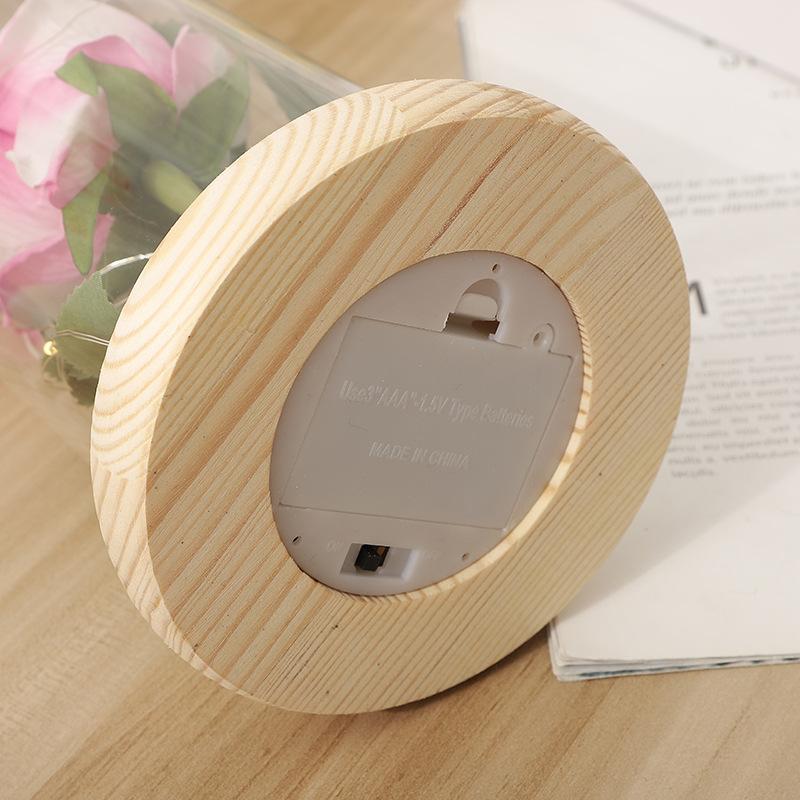 Glass Cover Immortal Rose Flower Ornaments LED Luminous Artificial Flower Creative Christmas Valentine's Day Gift