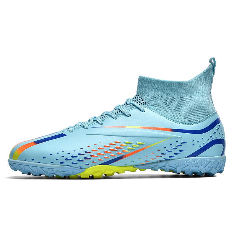 AG Spike Football Shoes Men and Women High Top TF Broken Nail Big Children Students Sports Artificial Grass Training Shoes