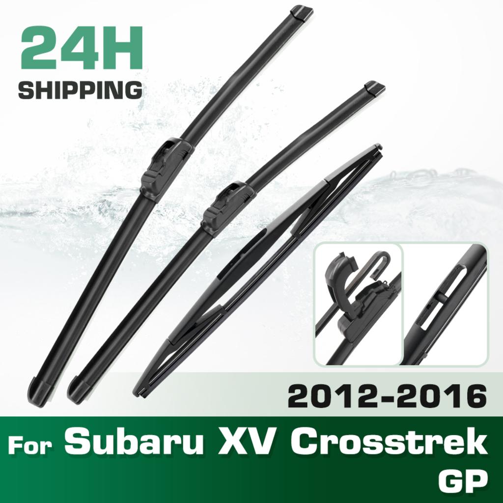 For Subaru XV Crosstrek GP 2012-2016 2013 2014 Wiper Front & Rear Wiper Blades Windshield Windscreen Window Brushes 26"+16"+12
