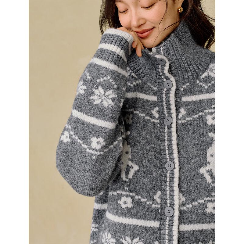 Женский кардиган INMAN в скандинавском стиле с жаккардовым узором Fair Isle