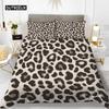 Leopard Print Duvet Cover Set Queen Size Girl Colorful Cheetah Print Bedding Set Polyester Wild Animal Theme Comforter Cover Set