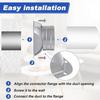 Practical Metal Pipe Air Vent Connector Round 4-10inch Tube Air Ventilation Joint Exhaust Duct Connector Fresh Air System
