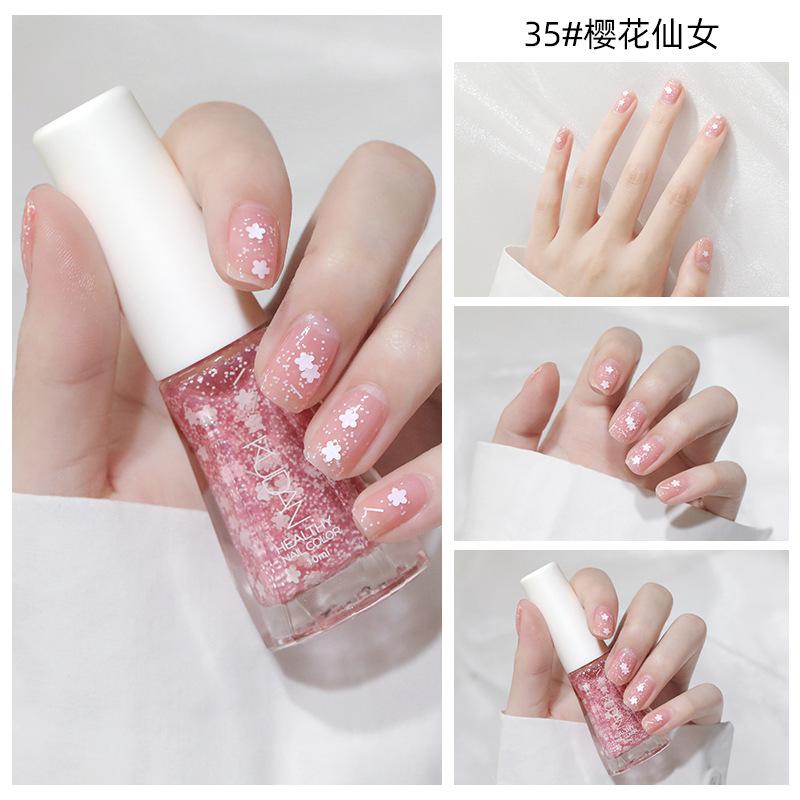 Лак для ногтей Новый отрывной лак для ногтей без выпечки на водной основе без запаха глянцевый прозрачный лак для ногтей весна и лето