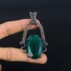 Emerald Pendant, 999 Copper Wire Wrapped Pendant Gemstone Jewelry, Handmade Pendant Amazing Jewelry, Gift For Her