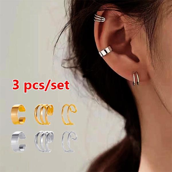 3 шт./компл. изысканный зажим для ушей без серег с пирсингом для женщин