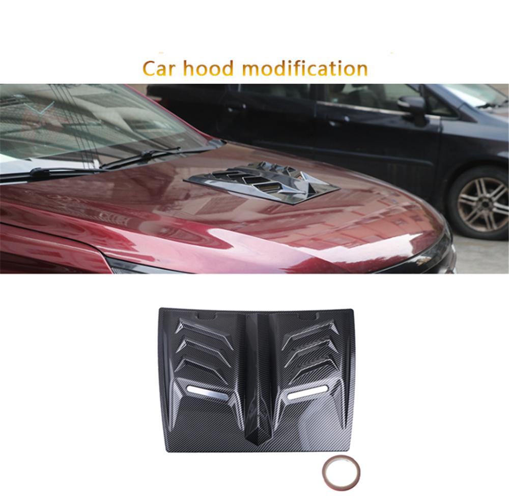 Автомобильный внешний воздухозаборник на капот из АБС-пластика с углеродным волокном, накладка-совок, решетка воздухозаборника, накладка