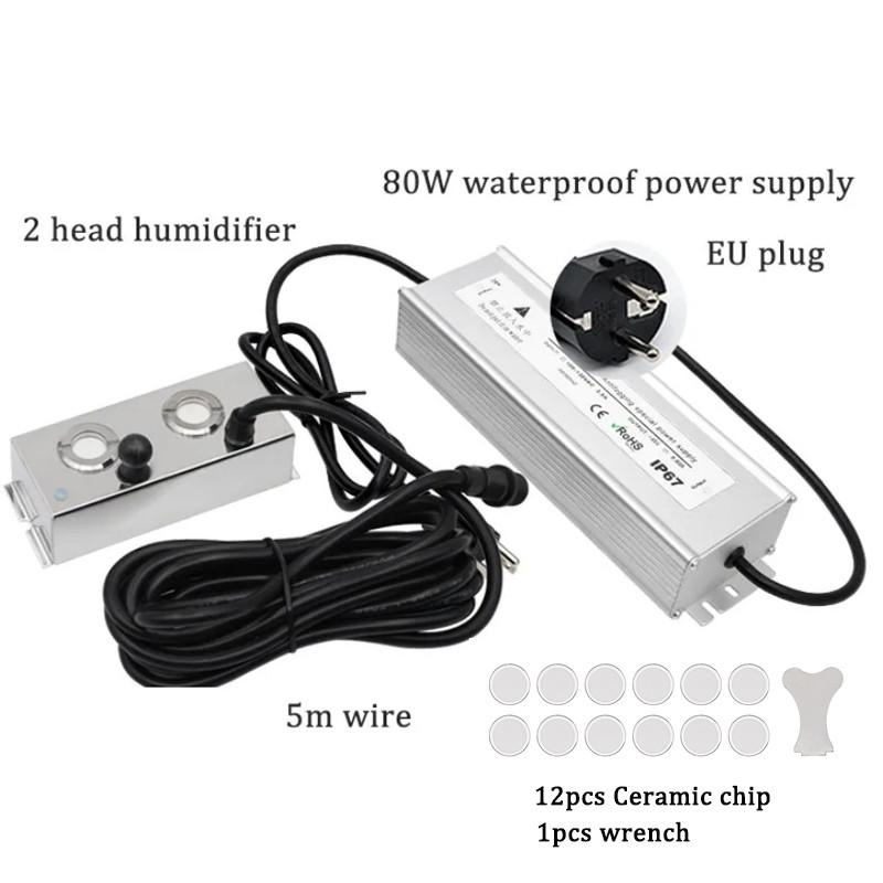2/4/6/8/10/12 Garden Fog Sprayer Industrial Ultrasonic Mist Maker Head Fogger Stainless Steel Air Humidier