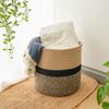 Cotton Rope Woven Storage Basket Light Luxury Dirty Clothes Bucket Home Laundry Bucket Handle Design Foldable Toy Arrange Basket