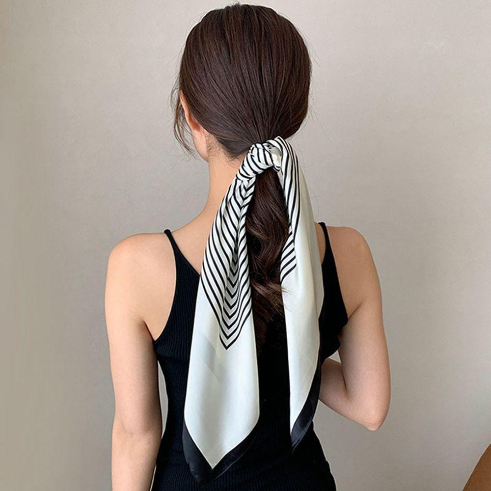 Accessories Silk Scarf Headband French Printed Scarf Korean Style Scarves Silk Scarf Female Shawl