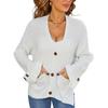 Women Oversized Button Down Cardigan Knitted Long Sleeve Open Front Sweater