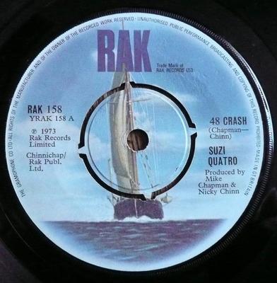 7-дюймовая пластинка SUZI QUATRO - 48 Crash RAK158 RAK 1973 UK Рок Б/У