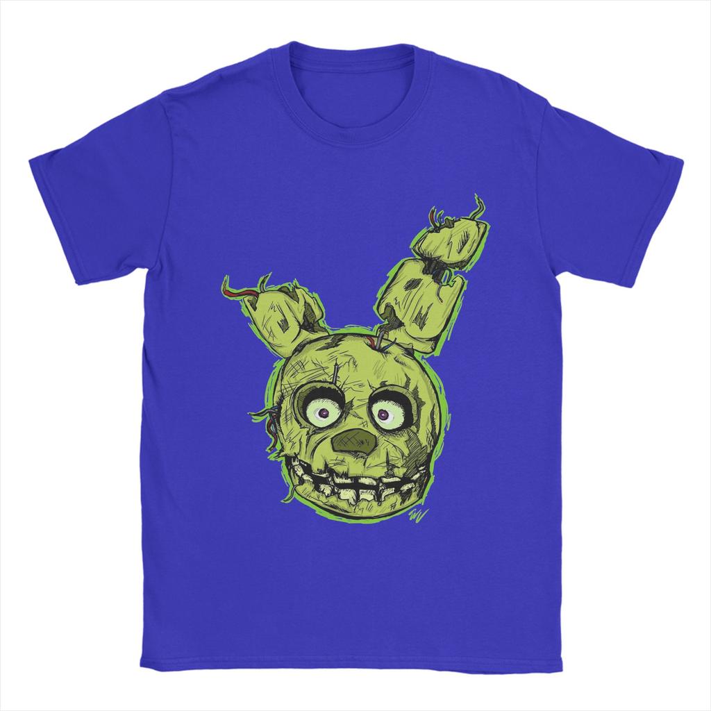 FNAF Спрингтрап Пять Ночей с Фредди Мужские Футболки Креативные Футболки с Короткой Рукавой с Круглым Вырезом 100% Хлопок Печатные Топы