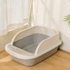 Extra Large Cat Litter Box Pet Bedpans Semi Closed Kitty Litter Pan Potty Toilet for Rabbit Medium Large Cats Small Animals