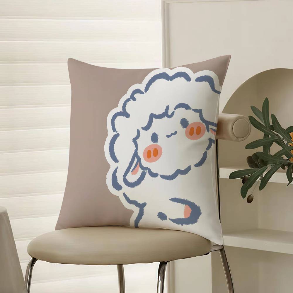 Surprise Animals In The Twelve Zodiac Signs Pillow Case Comfort Sofa Bed Silky elegant Invisible zipper Decorative cushion cover