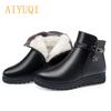 Женские зимние ботинки, нескользящие зимние сапоги для мам на плоской подошве, женские теплые зимние ботинки большого размера, новые женские короткие ботильоны