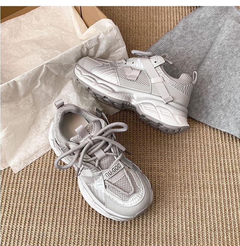 Retro Versatile Feet Show Small Platform Dad Shoes Women's 2025 New Spring and Autumn Light Small Height Increase Sports Shoes