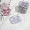 Contact Lenses Case Plastic Include Tweezers Suction Set Portable