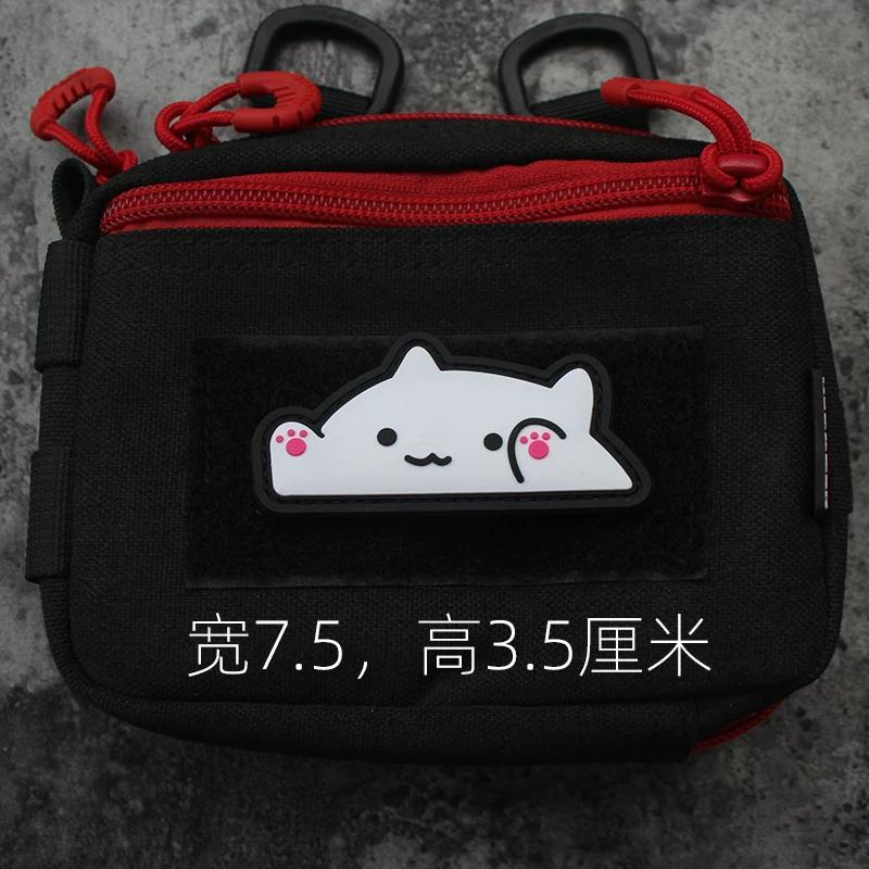 3D three-dimensional cute cat Velcro stamp PVC plastic armband bag sticker clap cat expression cat creative magic stamp