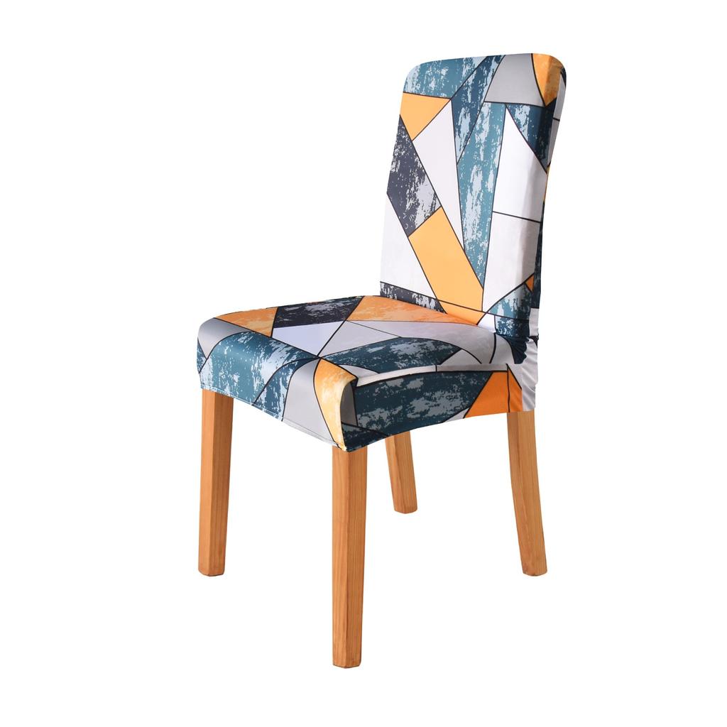 Cover For A Chair With Light And Dark Geometric Patterns