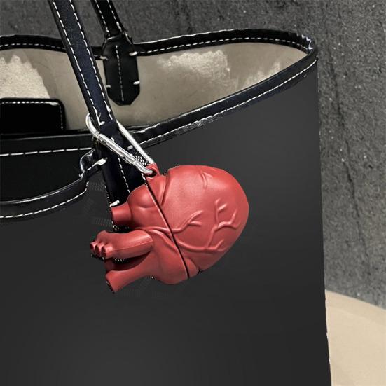 Чехол для наушников Red Heart для Airpods Pro 3D Liquid Silica Gel Cover Anti-Drop Wireless Earphone Protective Case Противоударный силиконовый чехол