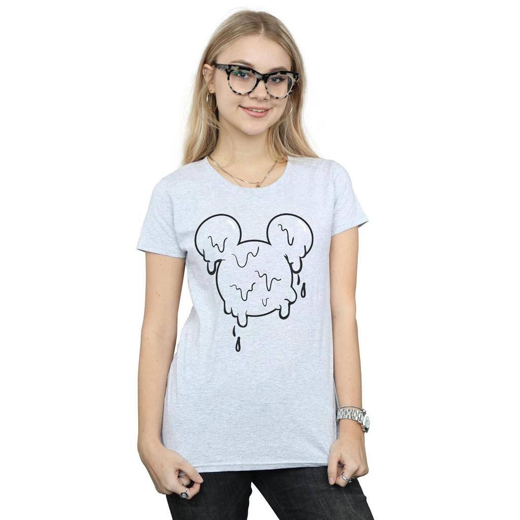 Disney Womens/Ladies Mickey Mouse Ice Cream Head Cotton T-Shirt