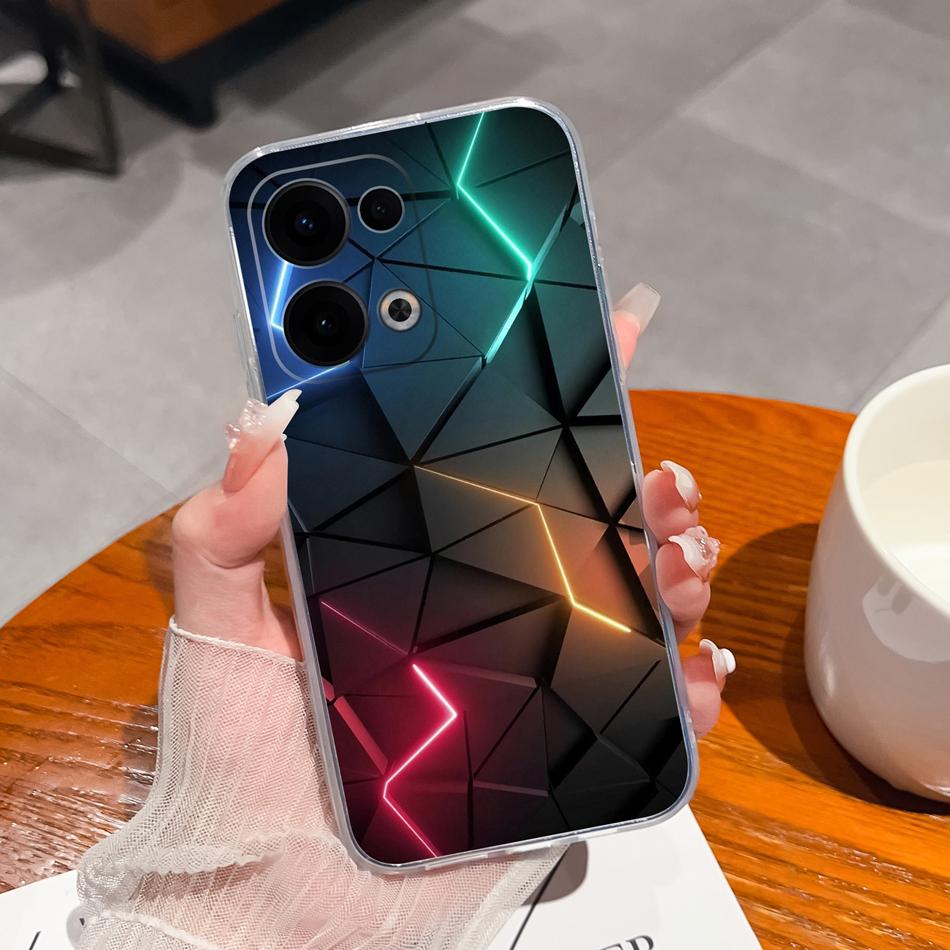 Чехол для Oppo Reno 13 Pro Креативный прозрачный мягкий задний чехол для Oppo Reno13 Pro 13Pro 5G ТПУ тонкий силиконовый противоударный чехол для телефона